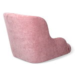 Стул с мягкой розовой обивкой из велюра и подъемно-поворотным механизмом на черных колесиках Harper Pink варинант исполнения - 3 | Loft Concept в Казани