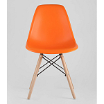 Пластиковый стул на ножках из массива бука Eames Orange варинант исполнения - 4 | Loft Concept в Казани