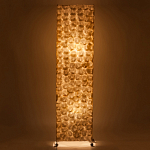 Торшер из перламутра на металлическом каркасе Indonesian Tower 3 варинант исполнения - 4 | Loft Concept в Казани