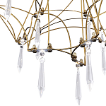 Потолочный светильник с тонкой металлической конструкцией цвета золото Quasar варинант исполнения - 4 | Loft Concept в Казани