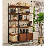 Стеллаж из орехового дерева Olson Rack варинант исполнения - 6 | Loft Concept в Казани