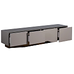 Тумба под телевизор со стеклянной столешницей и с выдвижными ящиками Minimalist Accent варинант исполнения - 2 | Loft Concept в Казани