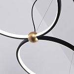 Люстра подвесная светодиодная черный металл Ring Horizontal варинант исполнения - 14 | Loft Concept в Казани