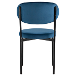 Стул с круглым сиденьем на металлическом основании ALFIE CHAIR Blue варинант исполнения - 3 | Loft Concept в Казани
