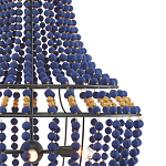 Люстра каплевидной формы декорированная синими и золотыми бусинами Blue Beads варинант исполнения - 1 | Loft Concept в Казани