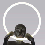 Торшер черная статуэтка Statue In The Clouds Floor Lamp варинант исполнения - 3 | Loft Concept в Казани