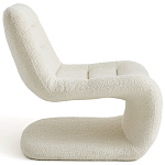 Кресло изогнутое с обивкой из ткани букле Smooth Bend Boucle Chair варинант исполнения - 3 | Loft Concept в Казани