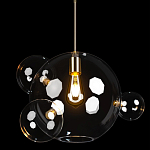 Подвесной светильник со стеклянными плафоном в виде шара и золотыми деталями & Coombes варинант исполнения - 3 | Loft Concept в Казани