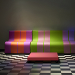 Дизайнерский кофейный стол на круглых ножках Poltronova T02 Pink Coffee Table варинант исполнения - 6 | Loft Concept в Казани