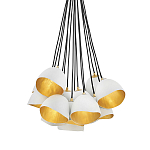 Люстра с 15-ю белыми  плафонами с золотой внутренней поверхностью Hinkley варинант исполнения - 1 | Loft Concept в Казани