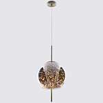 Подвесной светильник с гирляндой внутри круглого стеклянного плафона Garland Glass Hanging Lamp варинант исполнения - 2 | Loft Concept в Казани