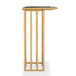 Консоль с чёрной столешницей и золотым фигурным основанием Cosmo варинант исполнения - 3 | Loft Concept в Казани