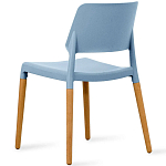 Пластиковый стул на ножках из массива бука Ferret Blue варинант исполнения - 7 | Loft Concept в Казани