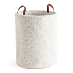 Корзина для белья из ткани букле Boucle Organizers Round варинант исполнения - 1 | Loft Concept в Казани