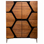 Высокий комод с узором из шпона на фасаде Sahara варинант исполнения - 1 | Loft Concept в Казани