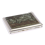 Портсигар с газовой зажигалкой из натурального камня Серафинит Stone Cigarettes Cases варинант исполнения - 5 | Loft Concept в Казани