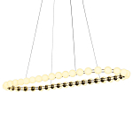Люстра подвесная светодиодная с круглыми плафонами белого цвета PEARLS Suspension 100  варинант исполнения - 3 | Loft Concept в Казани