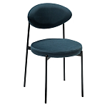 Стул металлический с мягкой спинкой и сиденьем из велюра Alfie Chair варинант исполнения - 3 | Loft Concept в Казани