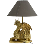 Настольная лампа с абажуром Дракон Golden Dragon Lamp Brown варинант исполнения - 4 | Loft Concept в Казани