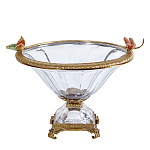 Чаша из прозрачного стекла с бронзовым рельефным ободком Eden Garden варинант исполнения - 1 | Loft Concept в Казани