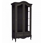 Витрина черная двухдверная из массива бука в стиле прованс Black Provence варинант исполнения - 1 | Loft Concept в Казани