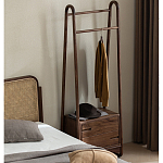 Вешалка деревянная с 2- мя ящиками Moon Walnut Furniture варинант исполнения - 11 | Loft Concept в Казани