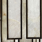 Потолочный светильник с подвесами из перламутра Unique Shine Effect варинант исполнения - 1 | Loft Concept в Казани