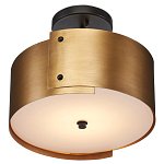 Потолочный светильник круглый светодиодный Semicircular Gold Panels старинная латунь варинант исполнения - 2 | Loft Concept в Казани