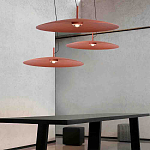 Подвесной светильник круглой формы с коричневым металлическим абажуром Halo Drift варинант исполнения - 3 | Loft Concept в Казани