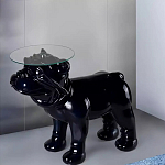 Дизайнерский журнальный стол с основанием в виде собаки Tufetic варинант исполнения - 1 | Loft Concept в Казани