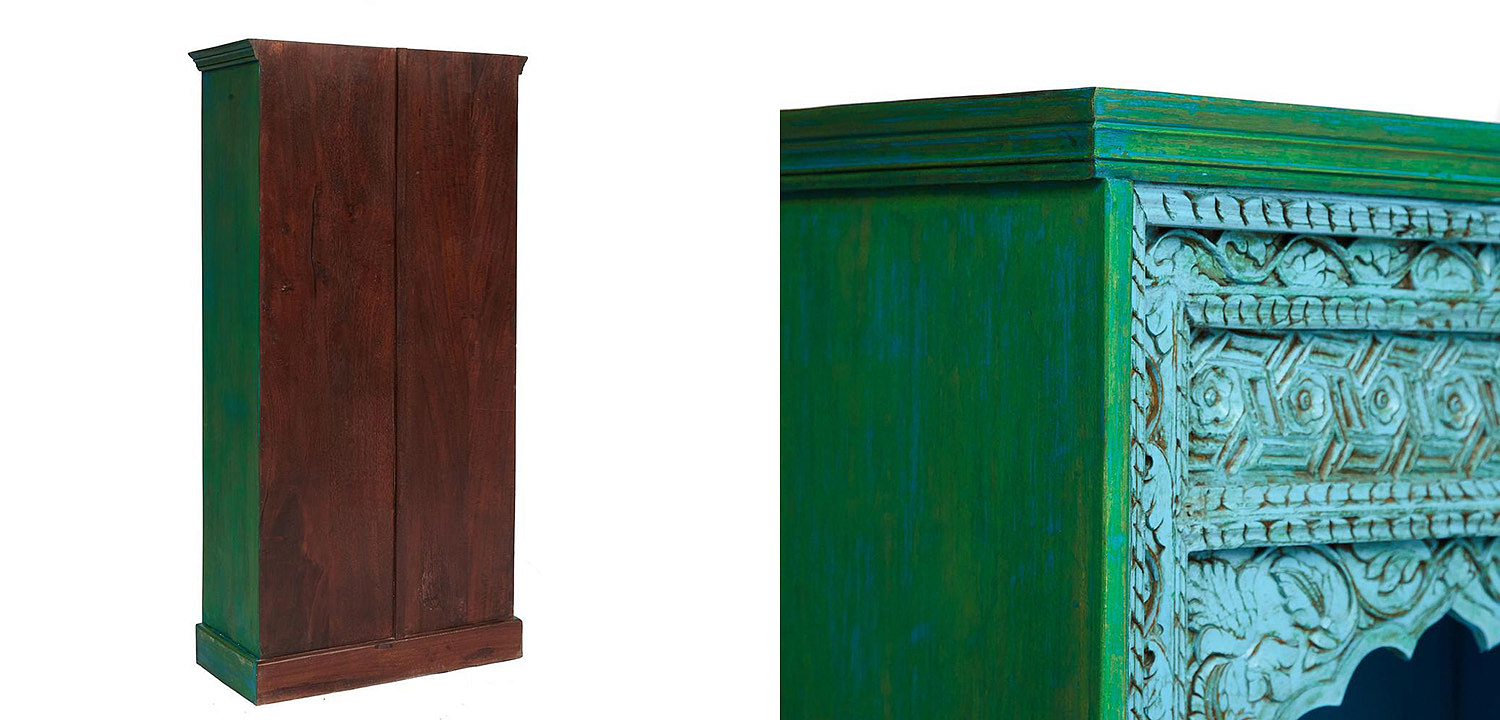 Стеллаж Indian Antique Mango Tree blue/green - Loft-Concept в Казани