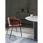 Стул полукруглый мягкий с буклированной обивкой Chair with Boucle Upholstery варинант исполнения - 4 | Loft Concept в Казани
