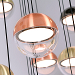 Люстра каскадная с черным круглым основанием 27 подвесов Celestial Waltz варинант исполнения - 3 | Loft Concept в Казани