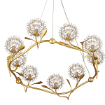 Люстра круглая с декором в виде цветков одуванчика Hanging Dandelion варинант исполнения - 3 | Loft Concept в Казани