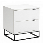 Тумба прикроватная белая с ящиками Strict Lines варинант исполнения - 1 | Loft Concept в Казани