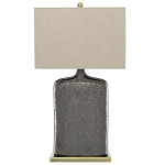 Настольная лампа керамическая с тканевым прямоугольным абажуром Flask варинант исполнения - 4 | Loft Concept в Казани