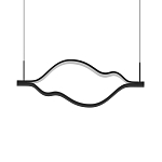 Подвесной светильник волнообразный изогнутый черного цвета 4000К Spiral Lighting варинант исполнения - 1 | Loft Concept в Казани