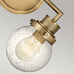 Бра для ванных комнат с прозрачным шарообразным плафоном из стекла с пузырьками на круглом основании Hinkley варинант исполнения - 15 | Loft Concept в Казани
