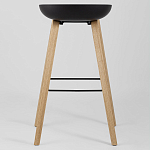 Барный стул на ножках из натурального дерева Boras Black варинант исполнения - 4 | Loft Concept в Казани