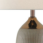 Настольная лампа керамическая с тканевым цилиндрическим абажуром Bullet варинант исполнения - 1 | Loft Concept в Казани