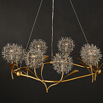 Люстра круглая с декором в виде цветков одуванчика Hanging Dandelion варинант исполнения - 5 | Loft Concept в Казани