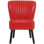 Кресло с обивкой из эко-кожи Harper Armchair Red варинант исполнения - 2 | Loft Concept в Казани