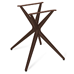 Стол обеденный с коричневой прямоугольной столешницей из керамики на четырех пластиковых ножках Brown Ceramics варинант исполнения - 4 | Loft Concept в Казани