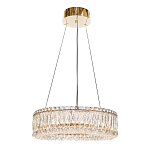 Люстра подвесная круглая из прозрачного хрусталя с золотым корпусом Selfsufficient варинант исполнения - 4 | Loft Concept в Казани