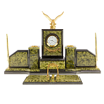 Настольный письменный набор из змеевика  и бронзы с декором в виде орла в подарочной упаковке Successful Leader варинант исполнения - 1 | Loft Concept в Казани