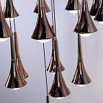 Люстра светодиодная с акриловыми конусообразными плафономи розовое золото Astra 60   варинант исполнения - 3 | Loft Concept в Казани