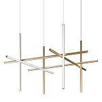 Люстра с 6-ю цилиндрическими плафонами на тонких тросах Trumpet tube варинант исполнения - 1 | Loft Concept в Казани