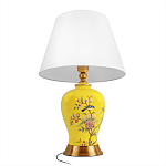 Настольная лампа желтая с изображением птиц Slip Away варинант исполнения - 3 | Loft Concept в Казани
