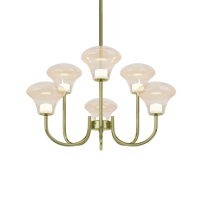 Люстра подвесная Dynasty 3000К Латунь в Казани | Loft Concept 