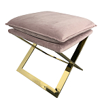 Пуф велюровый на металлическом основании Meekness варинант исполнения - 2 | Loft Concept в Казани